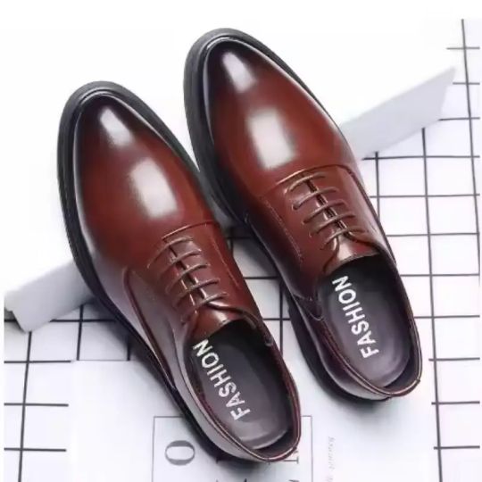 MEN'S BRITISH POINTED LEATHER DRESS SHOES