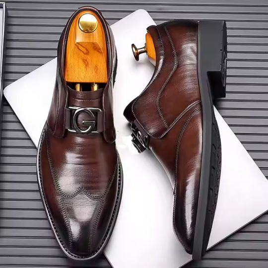 MENS CASUAL BUSINESS LEATHER SHOES