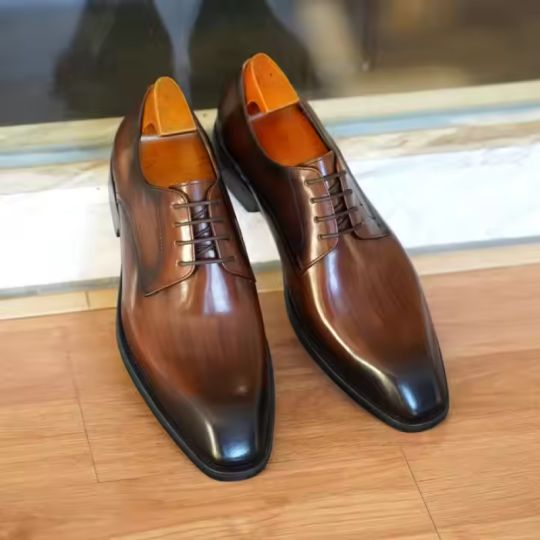 MENS LEATHER STYLE FORMAL SHOES - Image 2