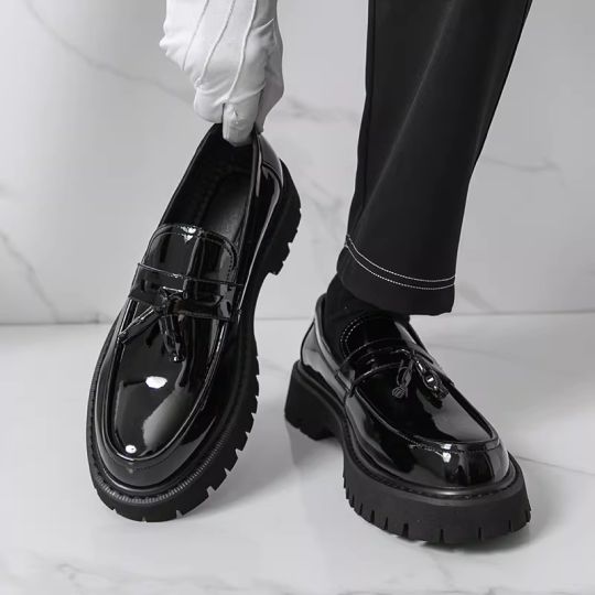 Korean-Style Thick-Soled Tassel Loafers