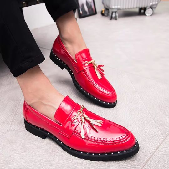 Glossy Tassel Loafers Men's - Image 2
