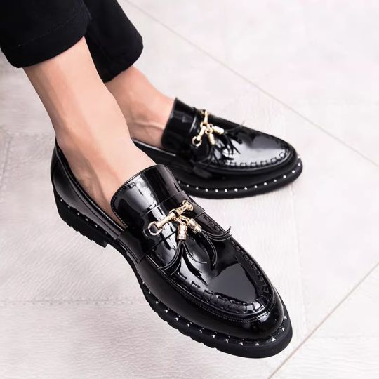 Glossy Tassel Loafers Men's - Image 3