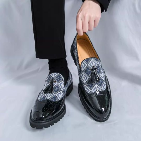 Double Tassel Slip-On Leather Loafers