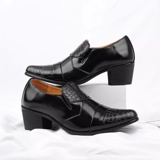 Business High-Heeled Leather Shoes